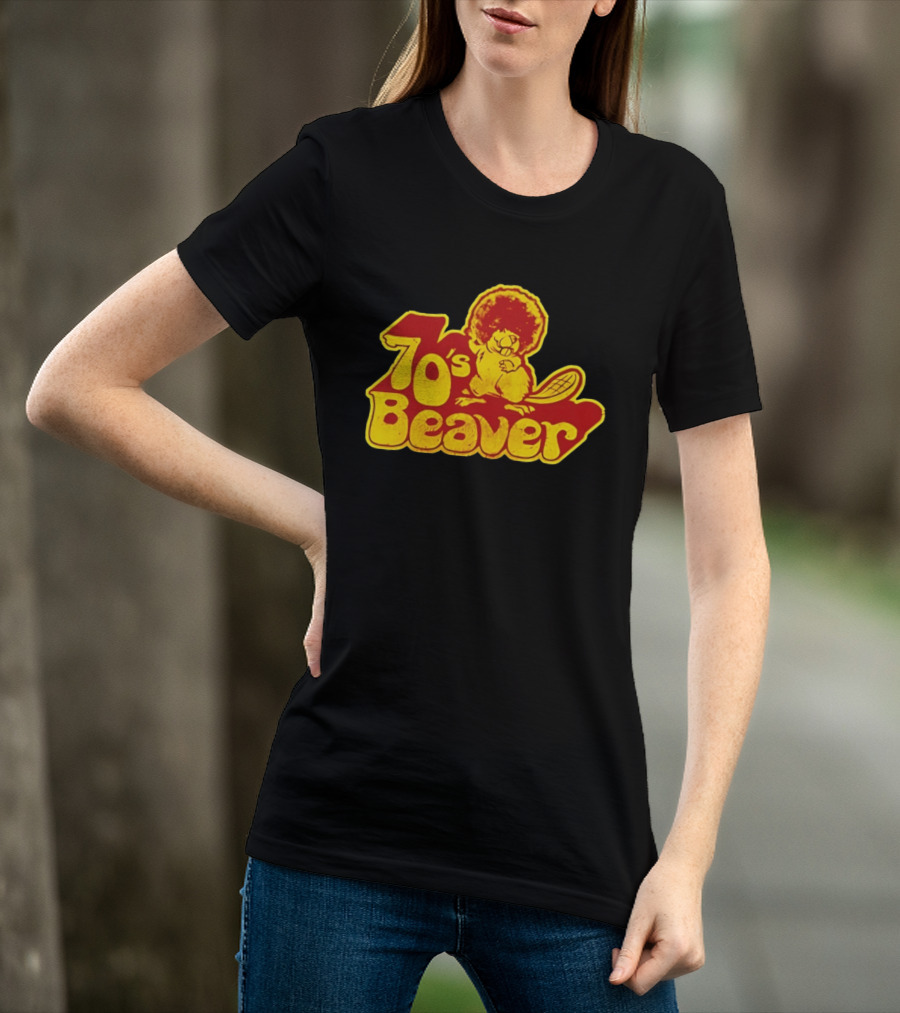 70's Beaver Retro Funky Cartoon T-Shirt