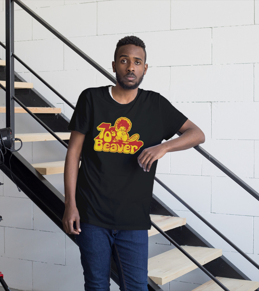 70's Beaver Retro Funky Cartoon T-Shirt