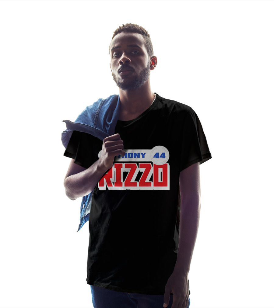 Anthony Rizzo 44 Red Blue Block Jersey Number T-Shirt