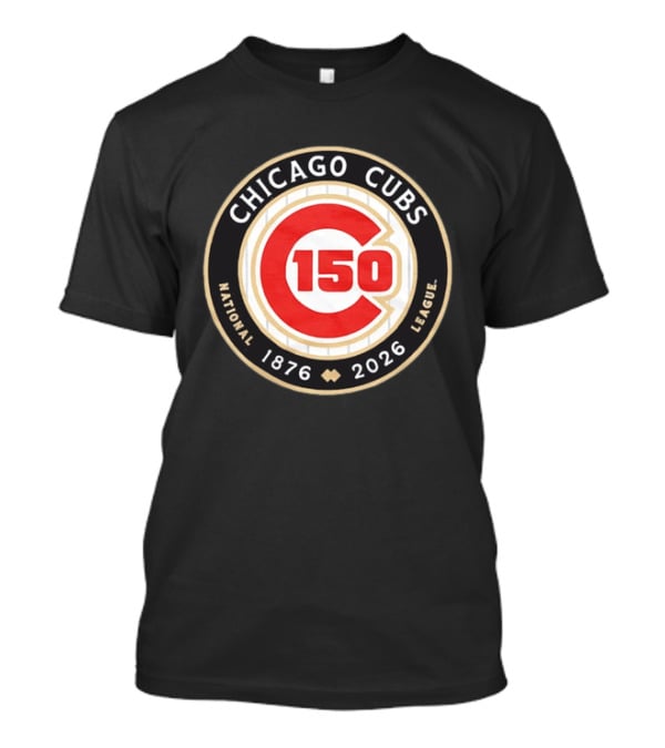Chicago Cubs National League 150th Anniversary 1876 2026 Pinstripes T-Shirt