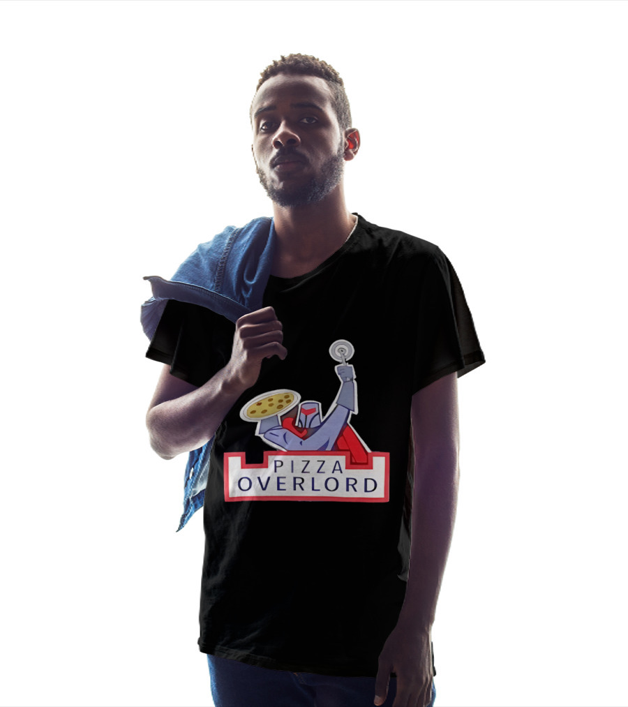 Pizza Overlord Knight With Pizza Slice And Cutter T-Shirt
