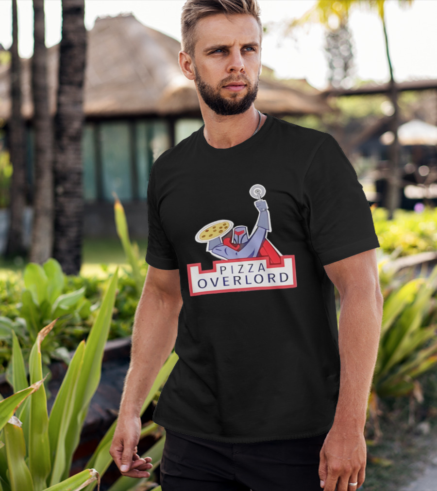 Pizza Overlord Knight With Pizza Slice And Cutter T-Shirt