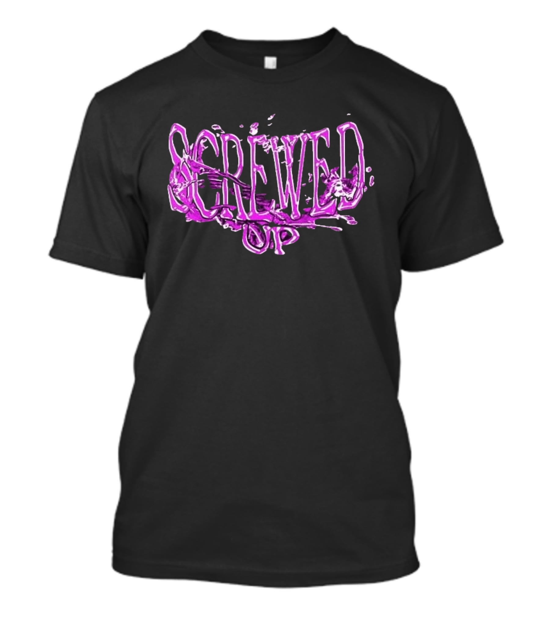 Screwed Up Purp Splash Effect T-Shirt