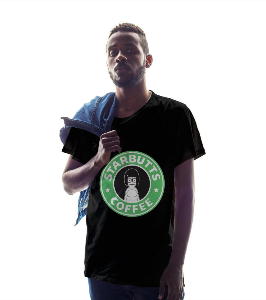 Starbutts Coffee Parody Tina Belcher Green Circular T-Shirt