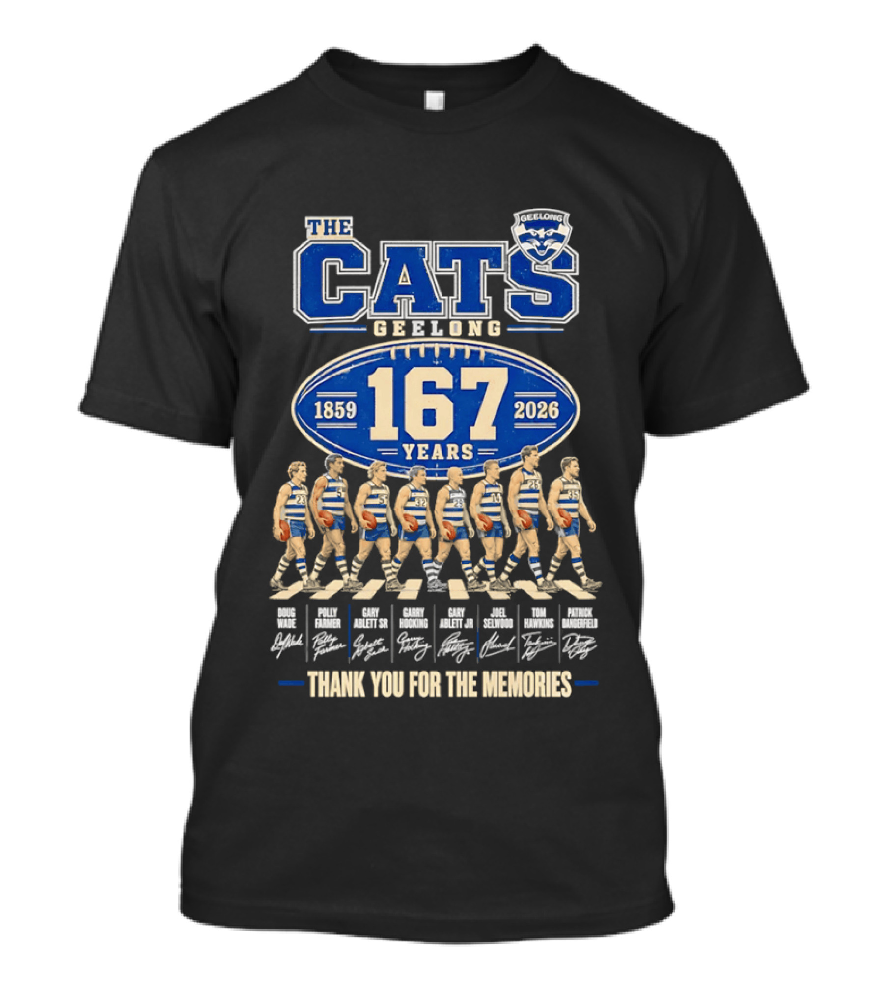 The Cats Geelong 1859 2026 167 Years Thank You For The Memories T-Shirt