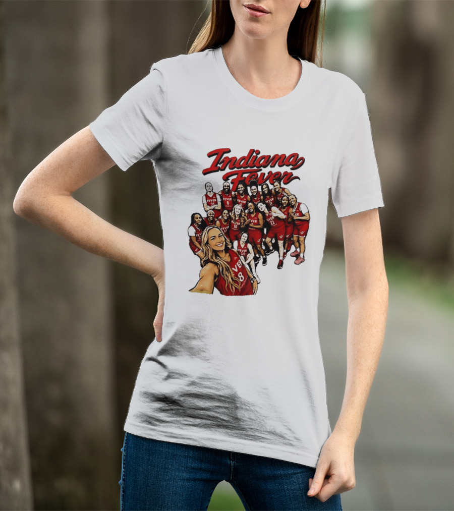 Indiana Fever Team Selfie Caitlin Clark Sophie Cunningham T-Shirt
