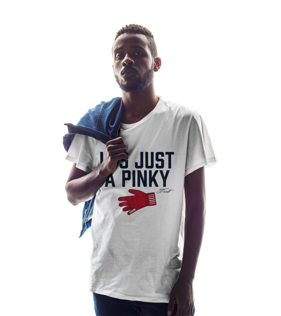 Caleb Durbin It's Just A Pinky Red Glove Boston Baseball T-Shirt