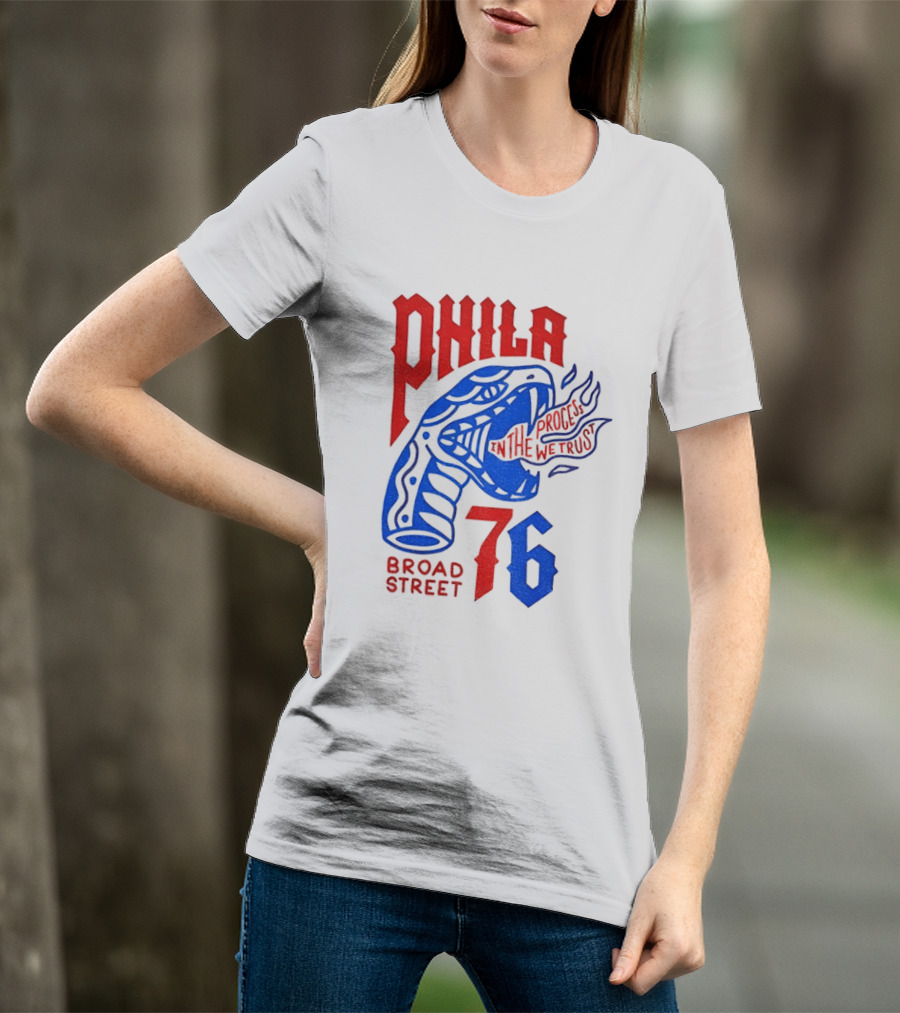 Phila 76 Broad Street In The Process We Trust Serpent T-Shirt
