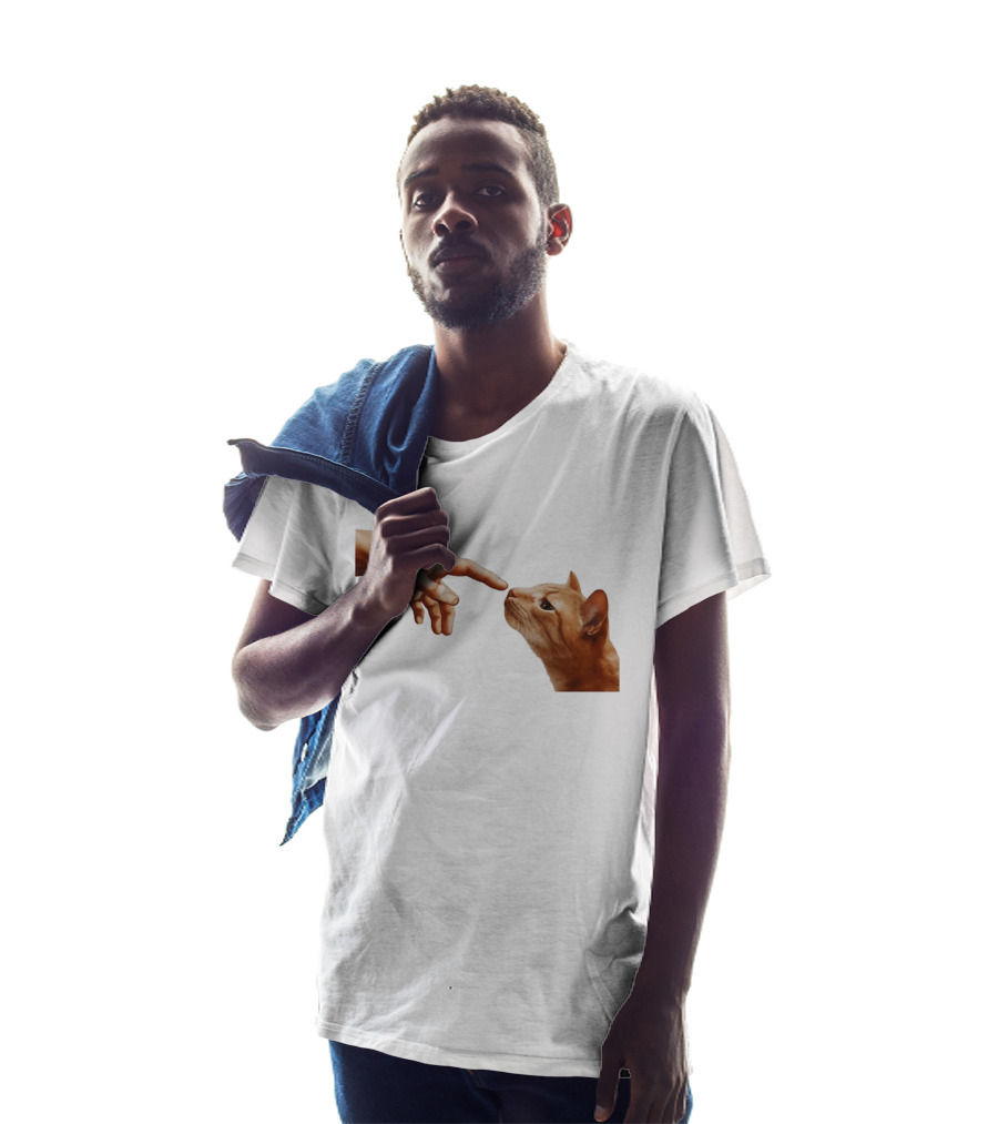 The Creation Of Adam Cat Edition T-Shirt