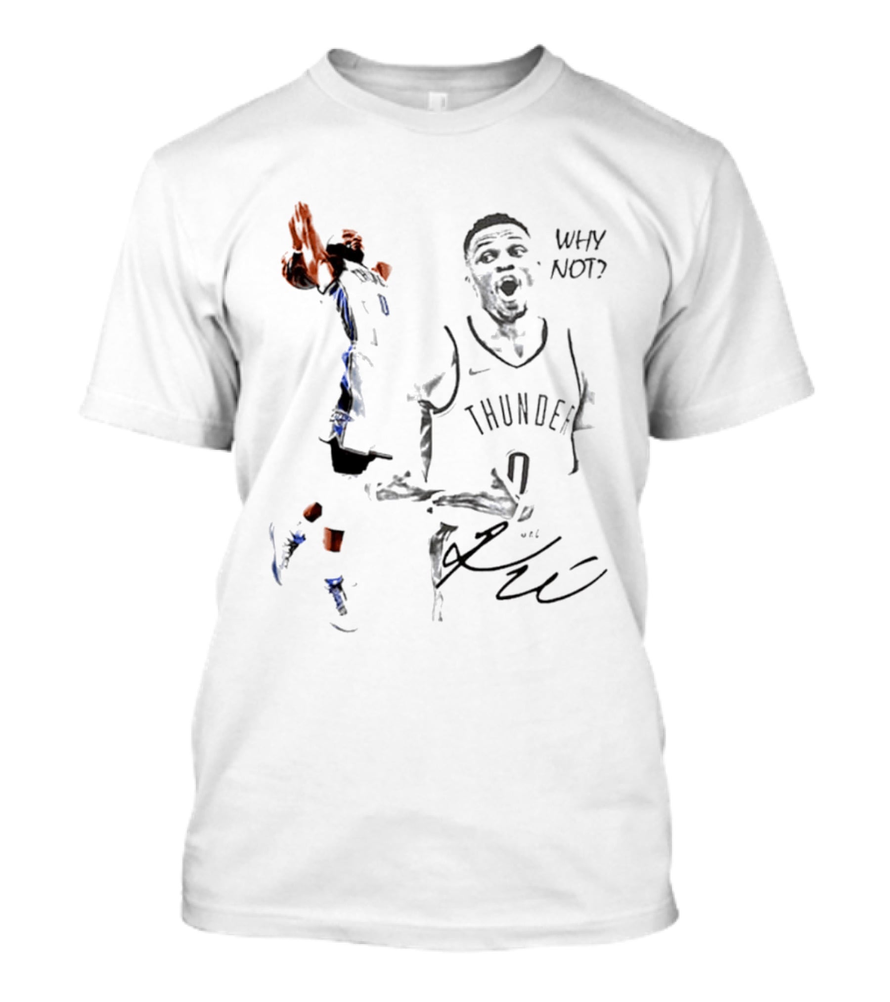 Russell Westbrook Oklahoma City Thunder 0 Why Not NBA Basketball Legends T-Shirt
