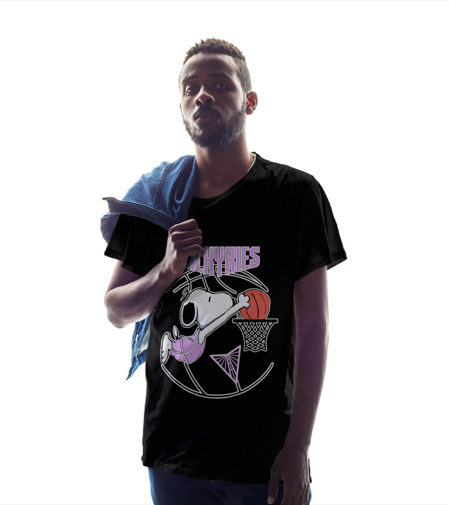 Valkyries Snoopy Basketball Slam Dunk T-Shirt
