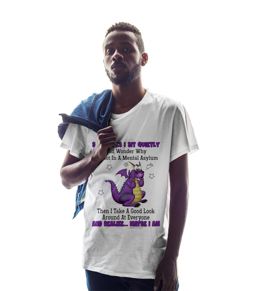 Sometimes I Sit Quietly Wonder Why I'm Not In A Mental Asylum Dragon Realize Maybe I Am T-Shirt