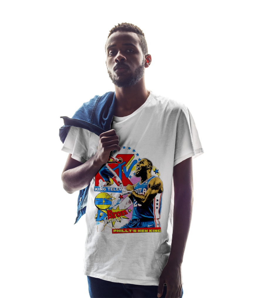 LeBron James MTV King Television Philly's New King Philadelphia 76ers T-Shirt