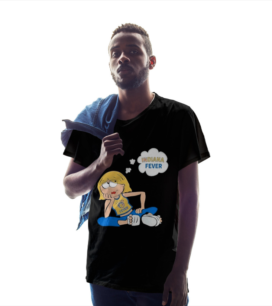 WNBA Indiana Fever Blonde Girl Cartoon Thought Bubble T-Shirt