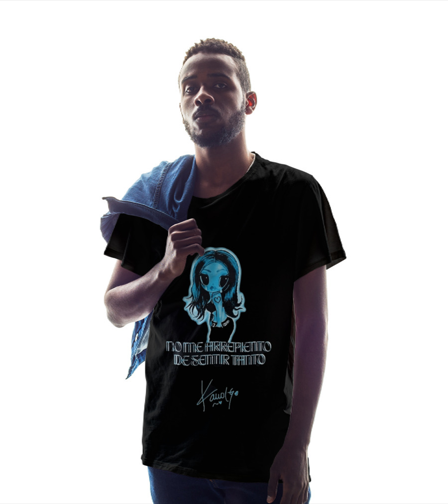 Karol G Electric Blue Glow Y2K No Me Arrepiento De Sentir Tanto T-Shirt