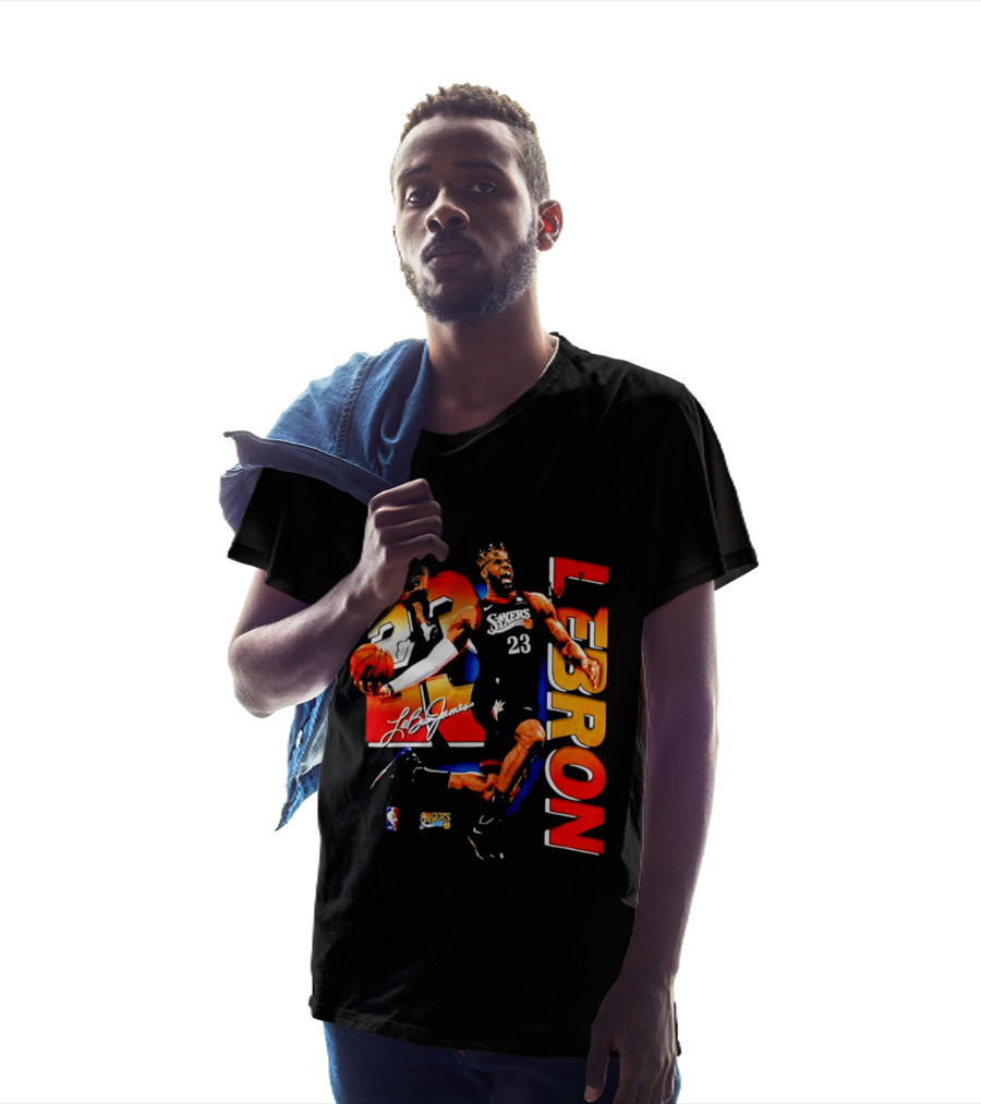 LeBron James 23 Sixers NBA Bootleg Philadelphia 76ers T-Shirt