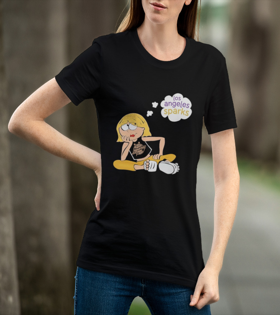 Los Angeles Sparks WNBA Blonde Girl With Astronaut Thought Bubble T-Shirt