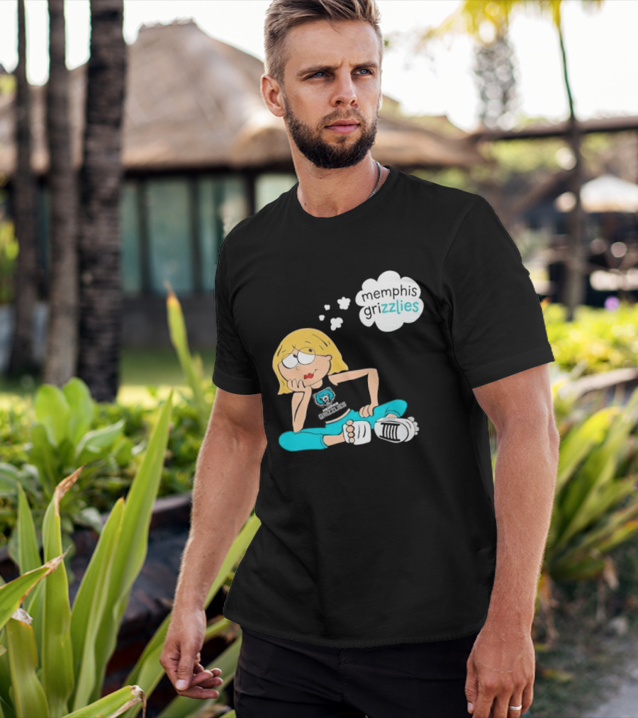 Memphis Grizzlies NBA Cartoon Blonde Girl Daydreaming Thought Bubble T-Shirt