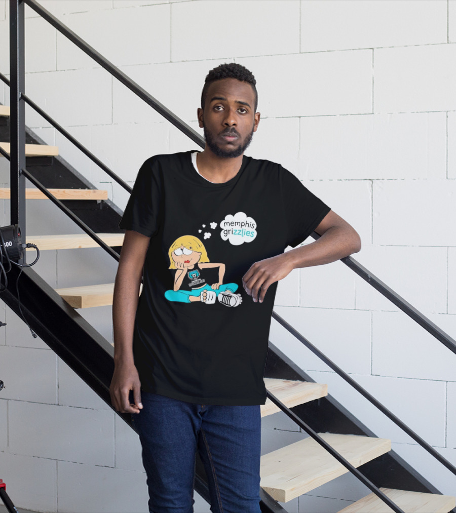 Memphis Grizzlies NBA Cartoon Blonde Girl Daydreaming Thought Bubble T-Shirt