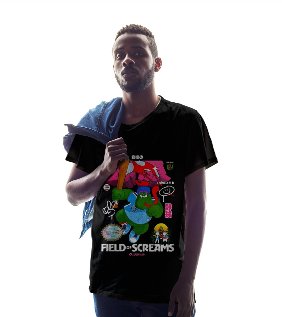MLB 2026 Phillies Vs Twins Field Of Screams Featuring Konami Nintendo Baseball T-Shirt