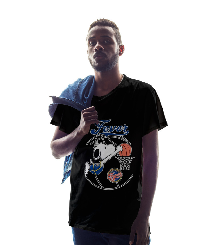 Snoopy Dunking Basketball Indiana Fever WNBA Peanuts T-Shirt