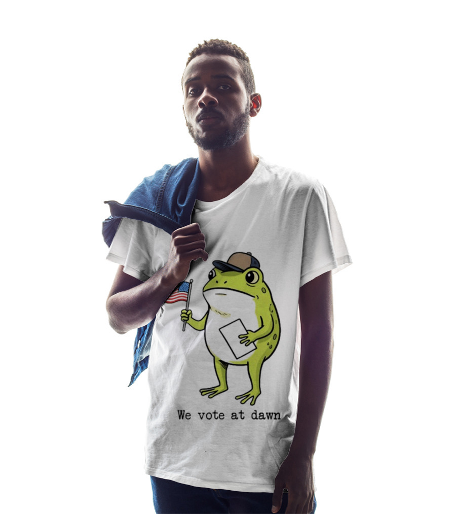 American Frog With Flag We Vote At Dawn T-Shirt