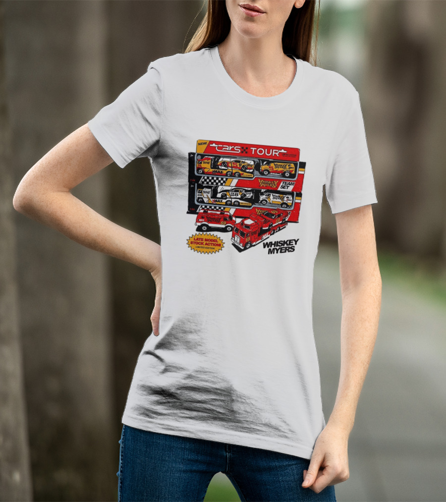 NEW Cars Tour Whiskey Myers Team Set Late Model Stock Action Limited Edition T-Shirt