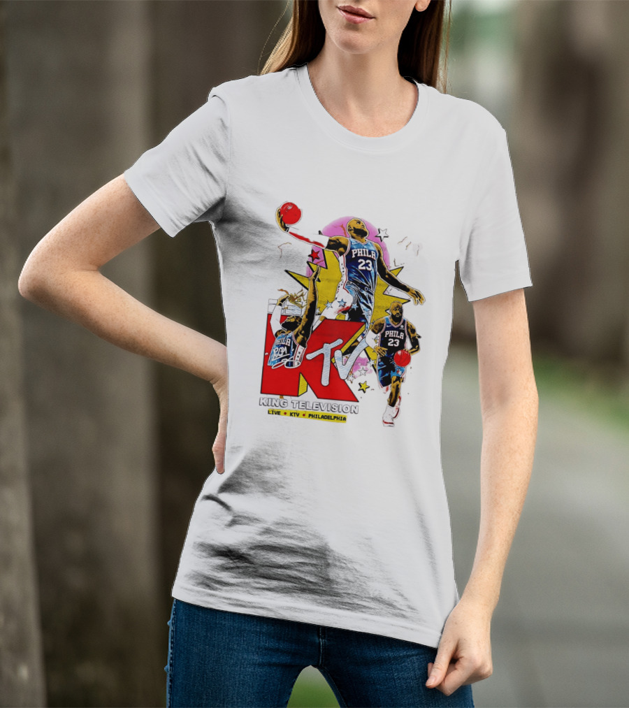 King Television Philadelphia 23 Philadelphia 76ers NBA KTV MTV Live T-Shirt