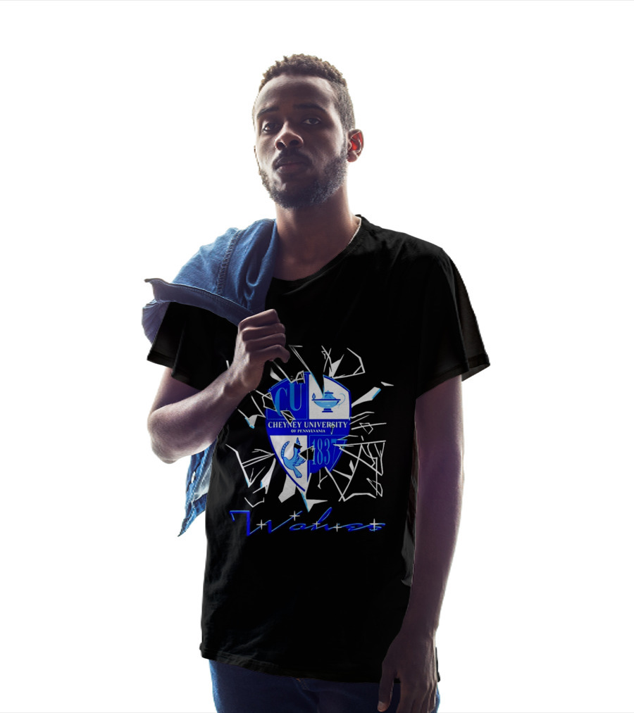 Cheyney University Pennsylvania 1837 Shattered Glass Wolves T-Shirt