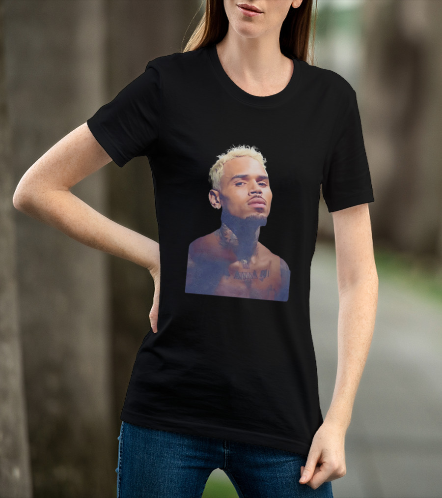 Chris Brown Blond Hair Tattoo T-Shirt