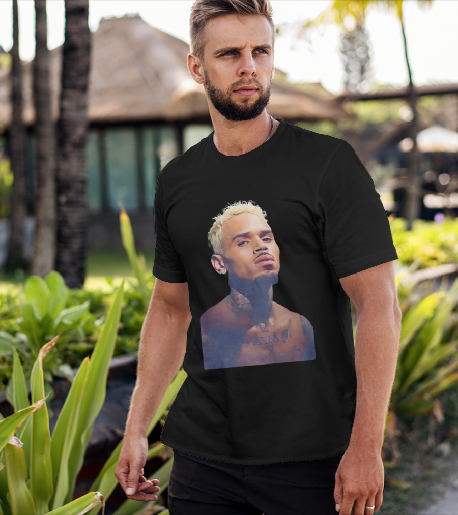 Chris Brown Blond Hair Tattoo T-Shirt