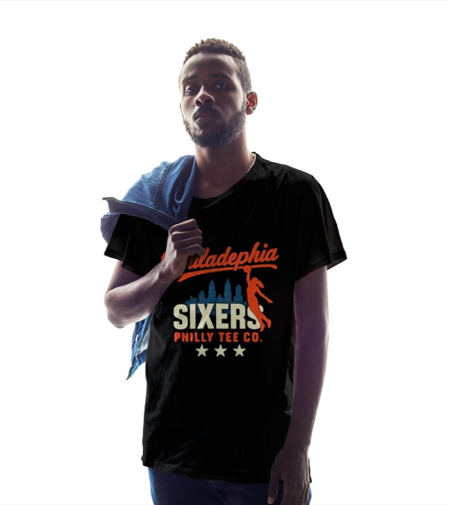 Philadelphia Sixers Philly Co Skyline Basketball T-Shirt