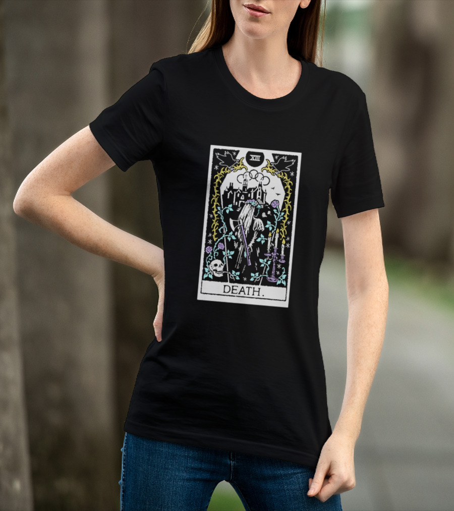 XIII Death Tarot Card Gothic Skull And Scythe T-Shirt