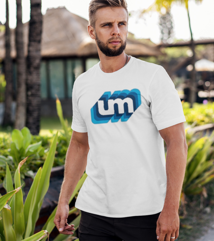 Umphrey's Mcgee Triple Wide Youth UM Overlapping Blue Letters T-Shirt