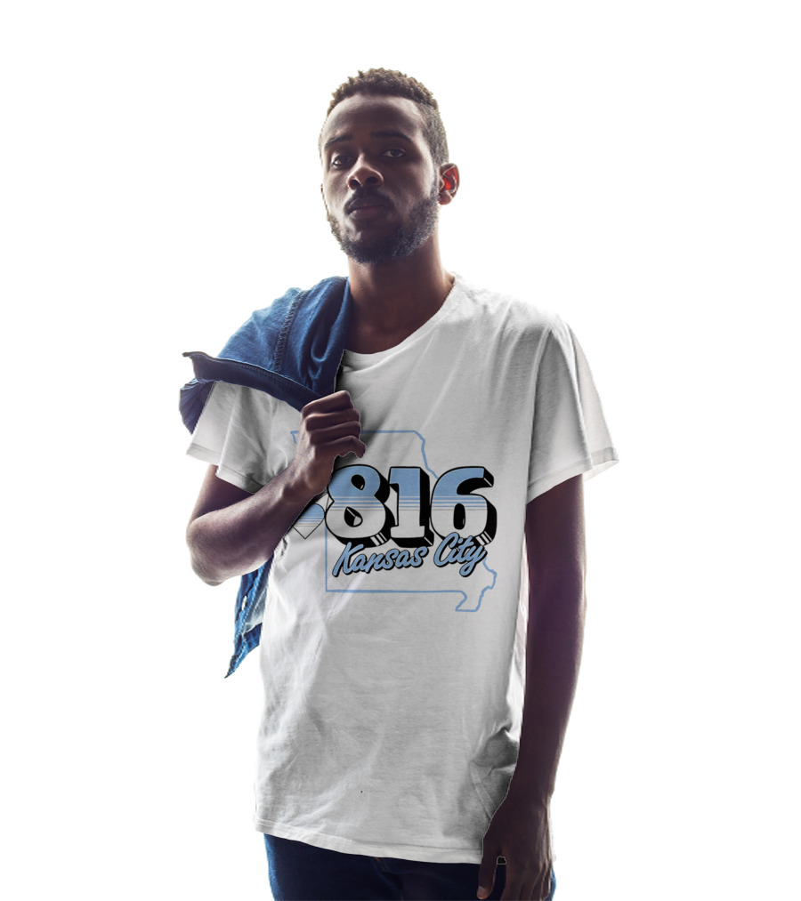 816 Kansas City Heart Map Love T-Shirt