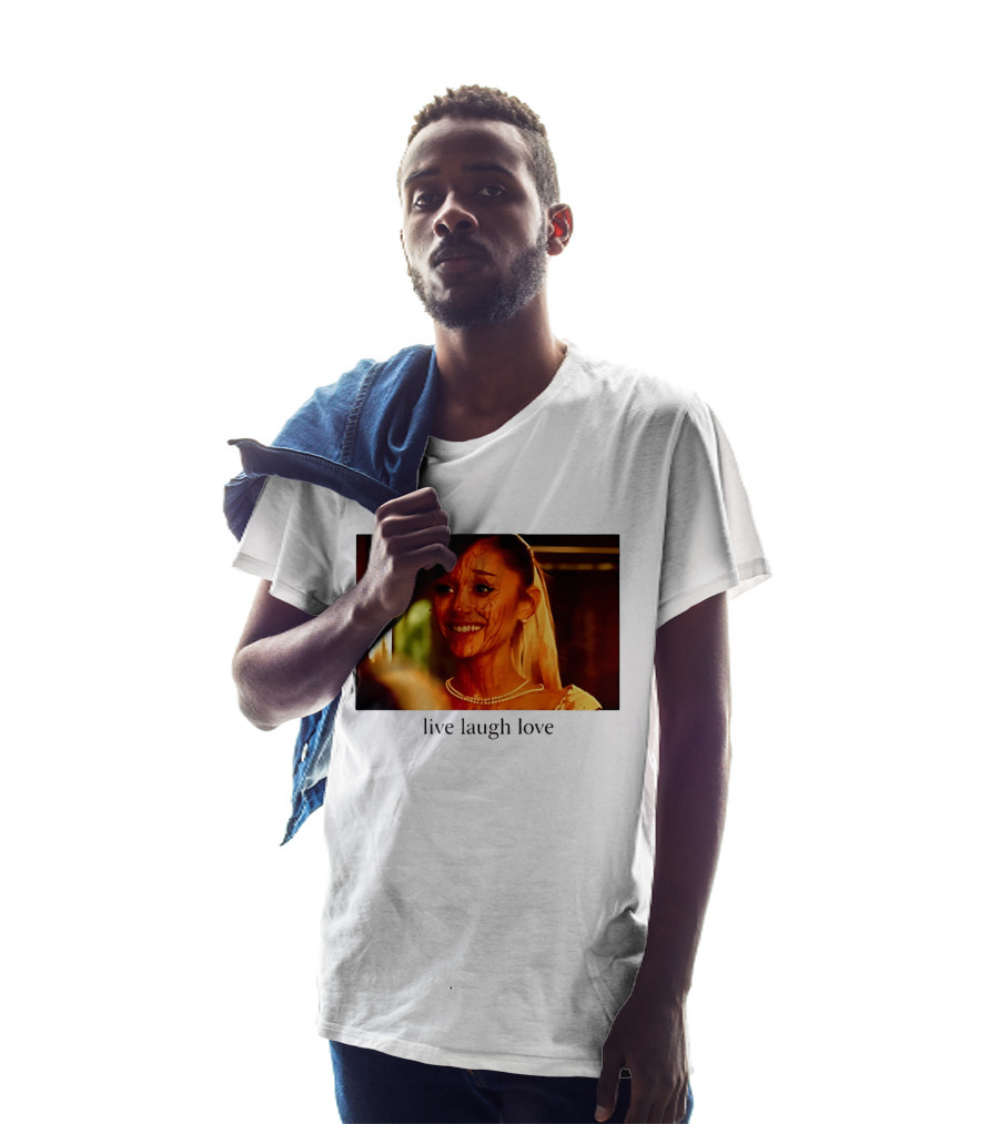 Grande Petal Live Laugh Love Blood Stained Face T-Shirt