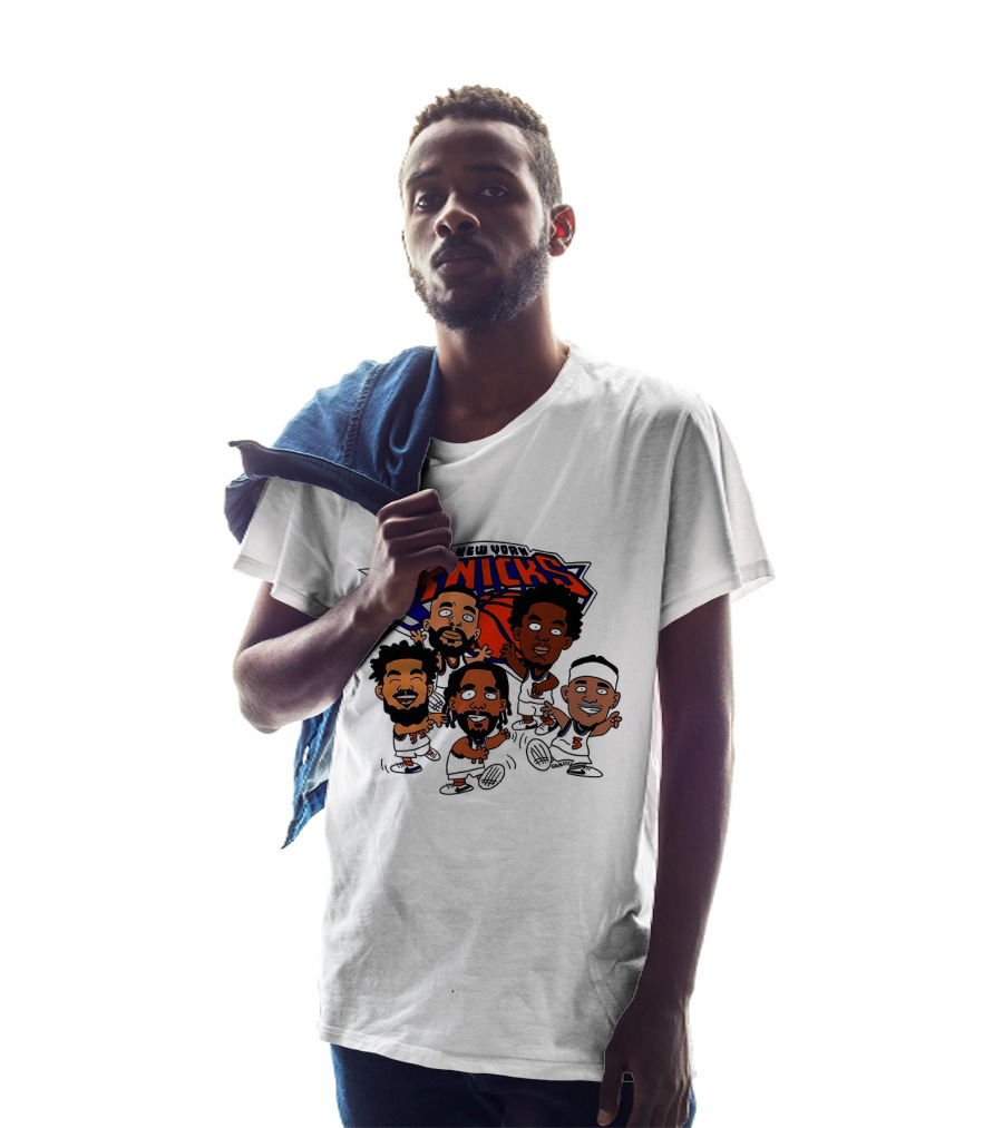 New York Knicks Champs 2026 NBA Players Cartoon Characters T-Shirt