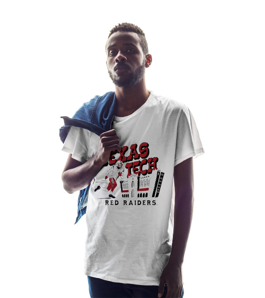 Texas Tech Red Raiders Football Player And Campus T-Shirt