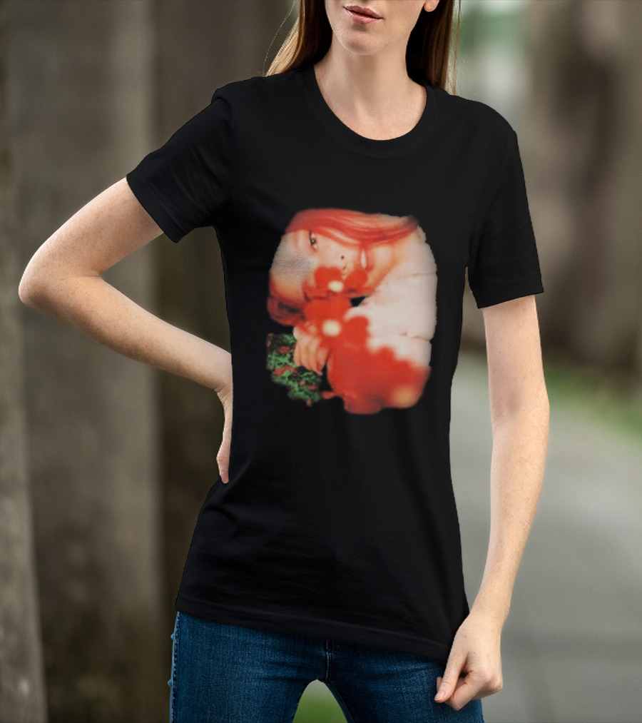 Complex Jennie Flower Photo Red Hair Aesthetic T-Shirt