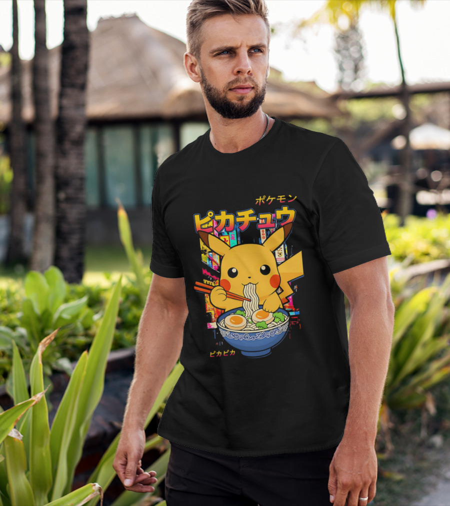 Pika Ramen Pikachu Pokémon Noodles Japan T-Shirt