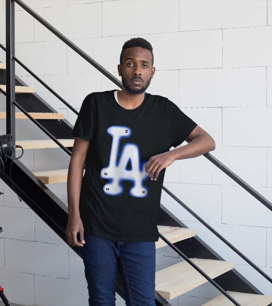LA Dodgers Blue Ghost Airbrush T-Shirt