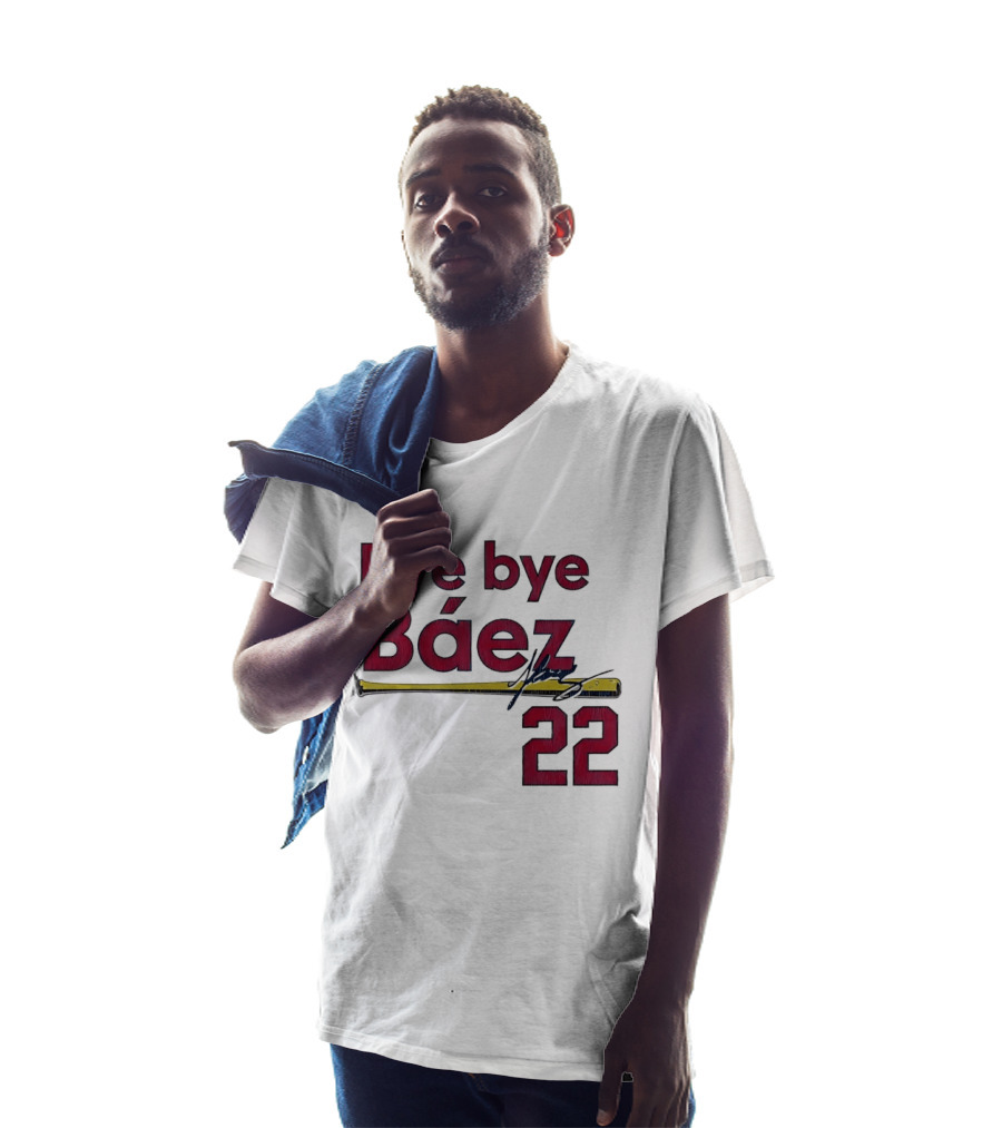 Bye Bye Báez 22 Yellow Gold Baseball Bat Player T-Shirt