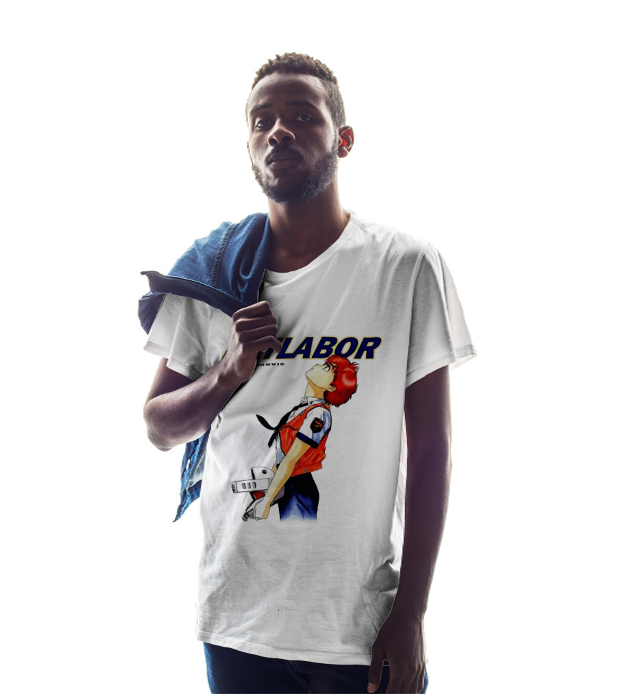Patlabor The Movie Anime Girl Holding Helmet Looking Up T-Shirt