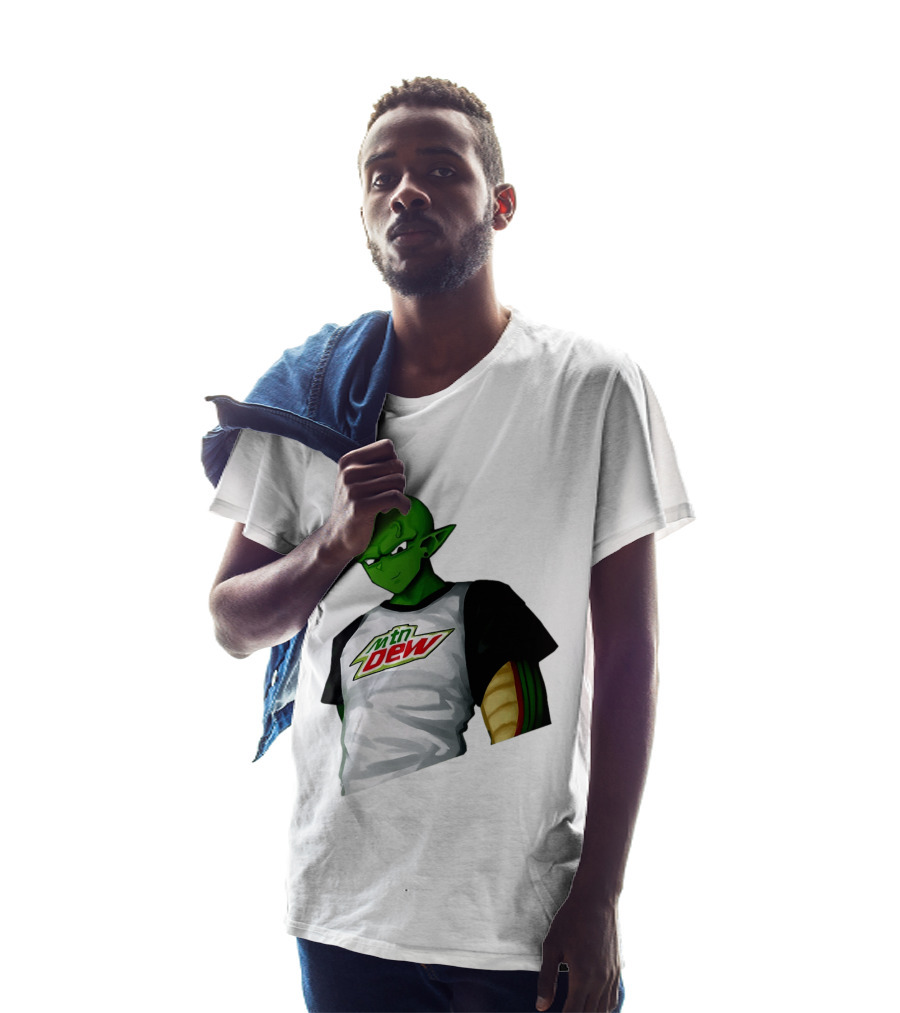 Piccolo Dragon Ball Z Character In Mtn Dew T-Shirt