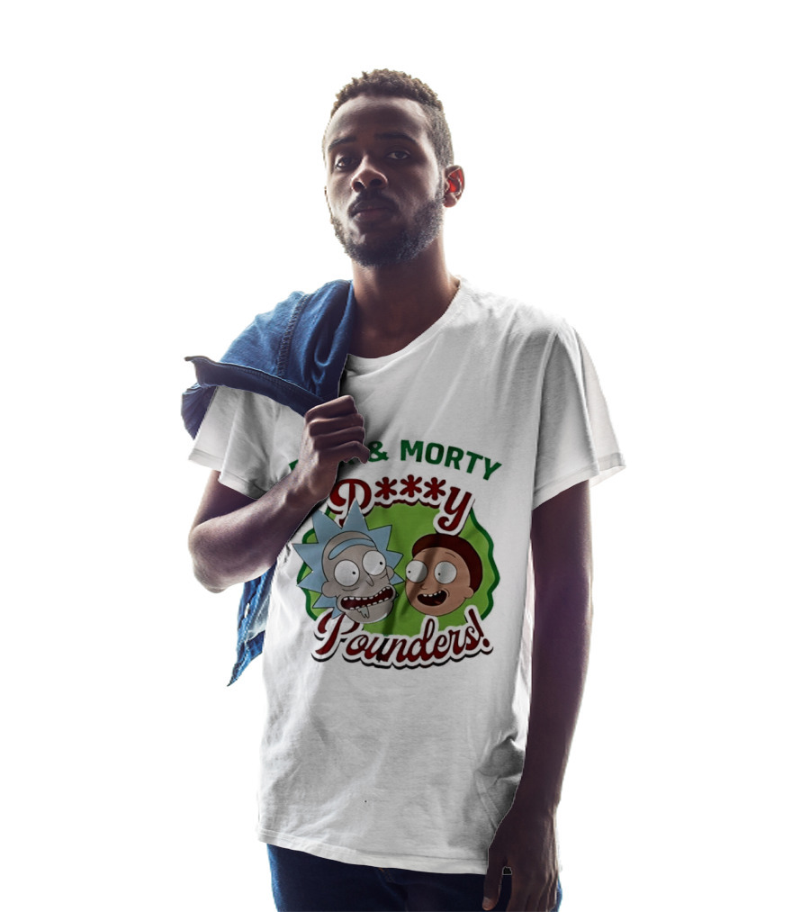 Rick And Morty P<strong></strong>y Pounders Cartoon Characters Green Portal T-Shirt