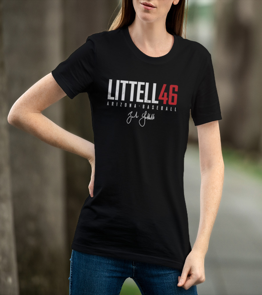 Arizona Baseball Littell 46 Zack Distressed T-Shirt