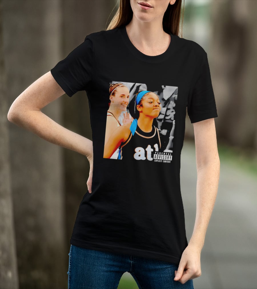 Caitlin Clark Angel Reese Memorable Moment Parental Advisory Explicit Content T-Shirt