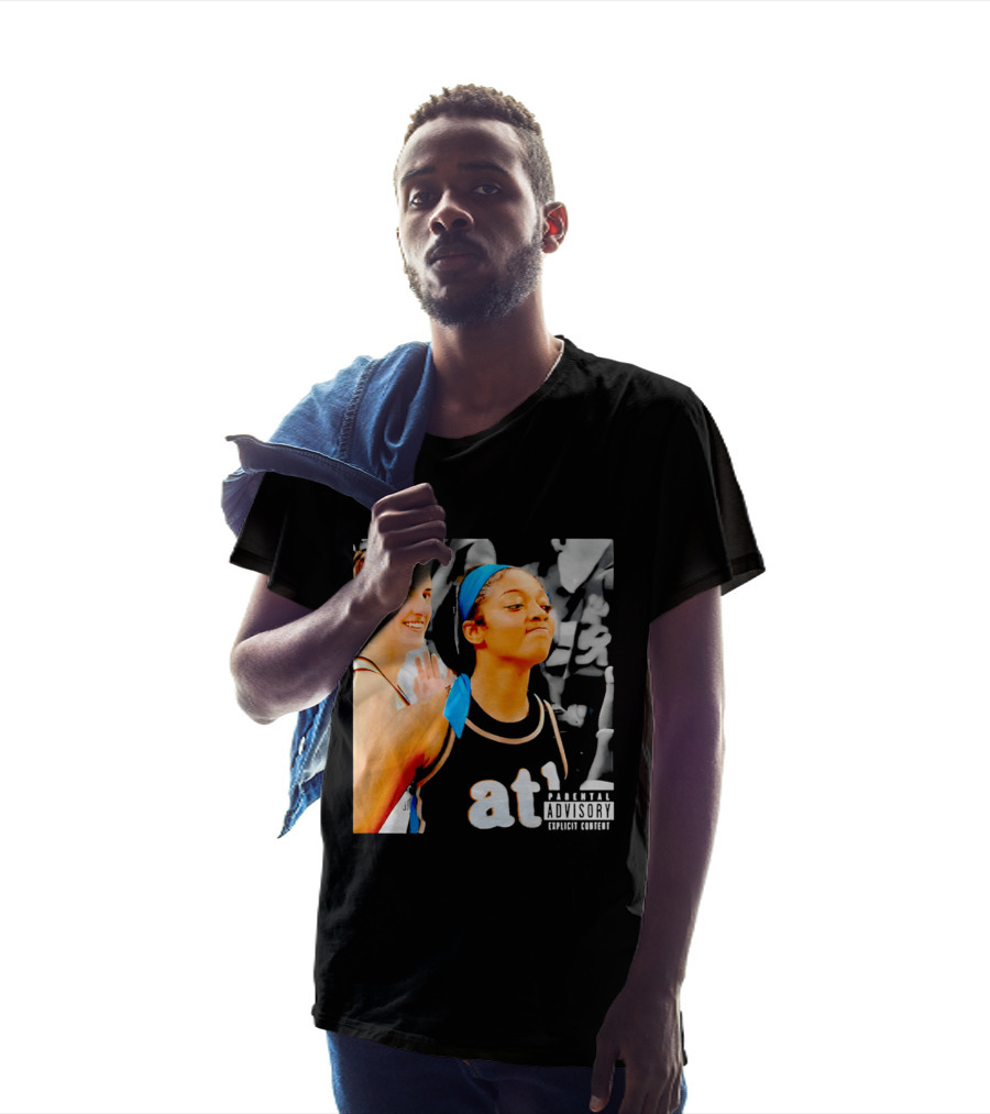Caitlin Clark Angel Reese Memorable Moment Parental Advisory Explicit Content T-Shirt