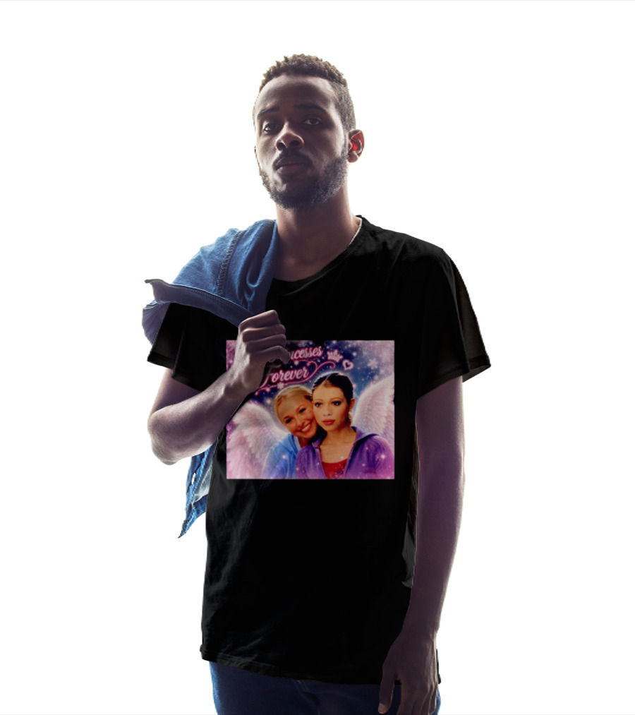 Ice Princesses Forever Hayden Panettiere Michelle Trachtenberg Angel Wings Hearts Snowflakes T-Shirt