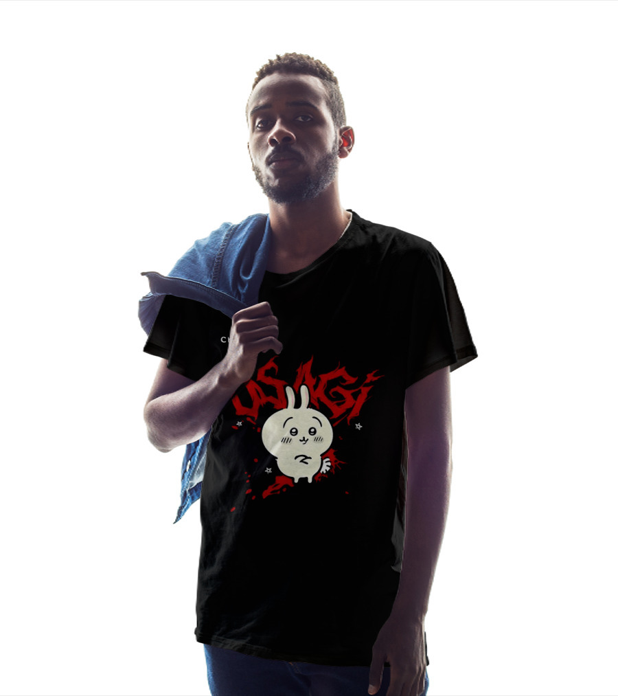 Chiikawa Usagi Kawaii Anime Red T-Shirt